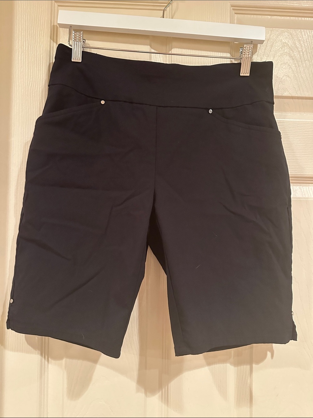 INC International Concepts Black High-Rise Bike Shorts